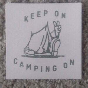 4" happy camper tripper explorer sticker outdoors style sticker in 3.5 -4"